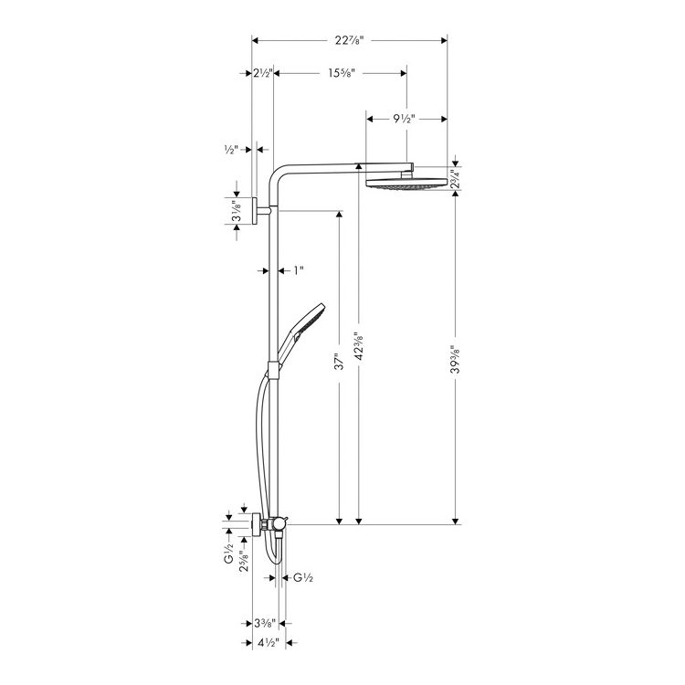 Hansgrohe 27129001 Raindance Select S 240 Showerpipe Chrome 2