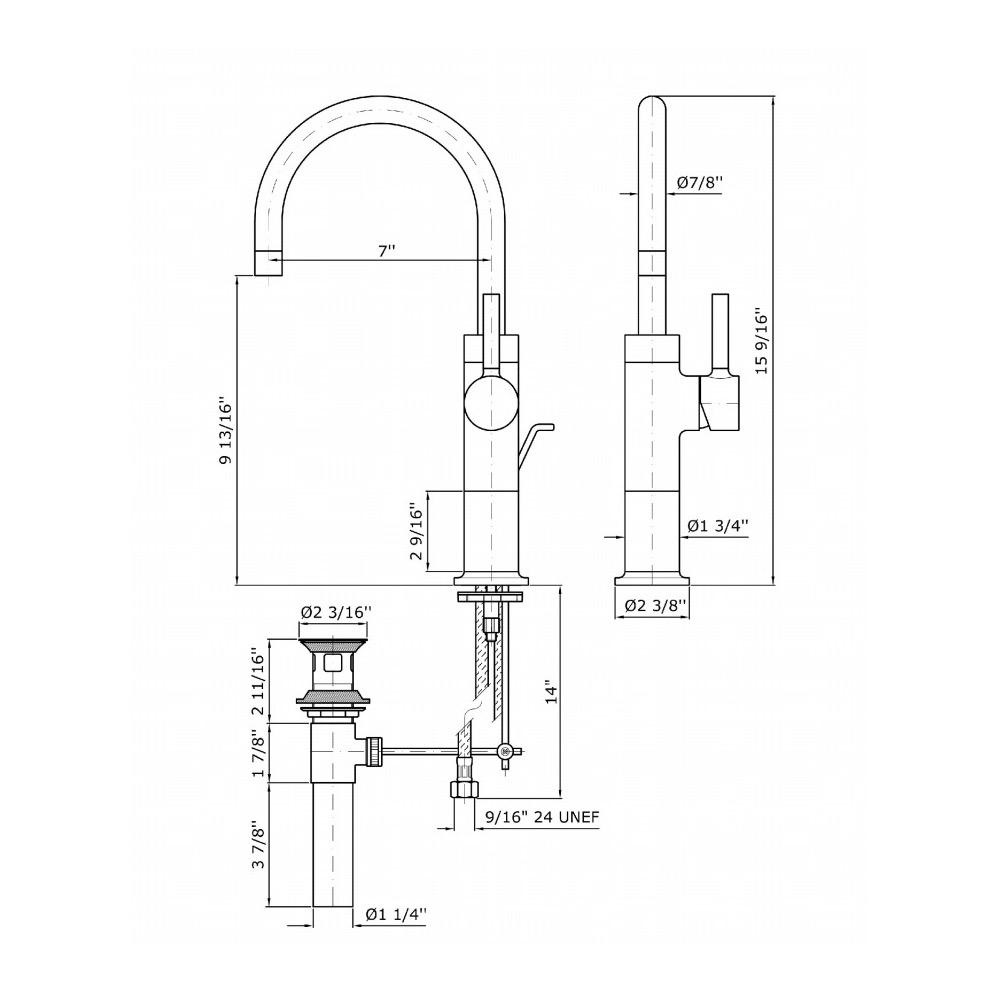 Zucchetti ZP6585.195E Pan Single Lever Basin Mixer Chrome 2