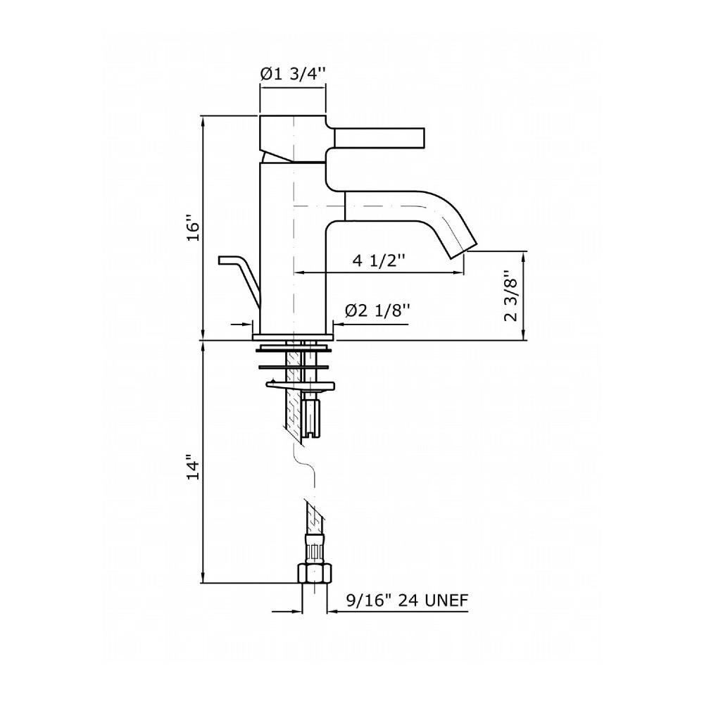 Zucchetti ZP6247.195E Pan Single Lever Basin Mixer Chrome 2