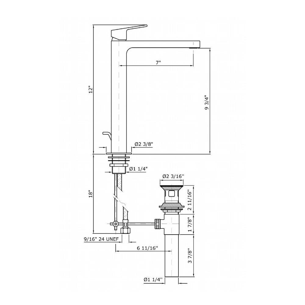 Zucchetti ZIN691.195E Jingle Single Lever Basin Mixer High Spout Chrome 2