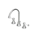 Zucchetti ZAM406.195E Agor Three Hole Basin Mixer Fixed Spout Chrome 1