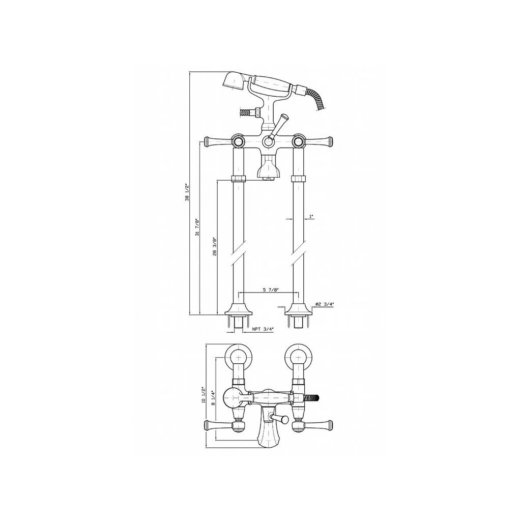 Zucchetti ZAL278.1900 Agor Free Standing Bath Mixer Chrome 2