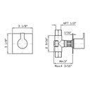 Zucchetti ZON729 On 1/2&quot; Wall Valve Chrome 2