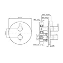 Zucchetti ZON645.1900 On 1/2&quot; Built-In Thermostatic Mixer With Stop Valve Chrome 2