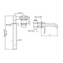 Zucchetti ZON637.190E On Two Hole Built-In Single Lever Basin Mixer Chrome 2