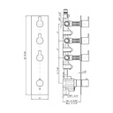 Zucchetti ZON098 On 3/4&quot; Built-In Thermostatic Mixer Chrome 2