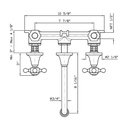 Zucchetti ZAG672.190E Agor Three Hole Built-In Basin Mixer Chrome 2