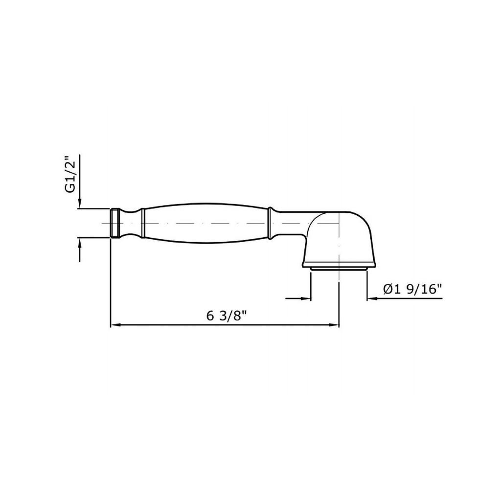 Zucchetti Z9472P.1900C Brass Hand Shower Simple Jet Chrome 2