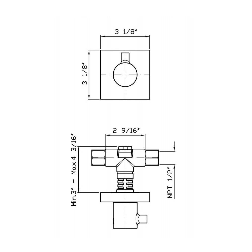 Zucchetti ZP8729.1900 Pan Wall Valve Chrome 2