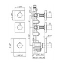 Zucchetti ZP8091.1900 Pan Built-In Thermostatic Mixer With Two Volume Controls Chrome 2