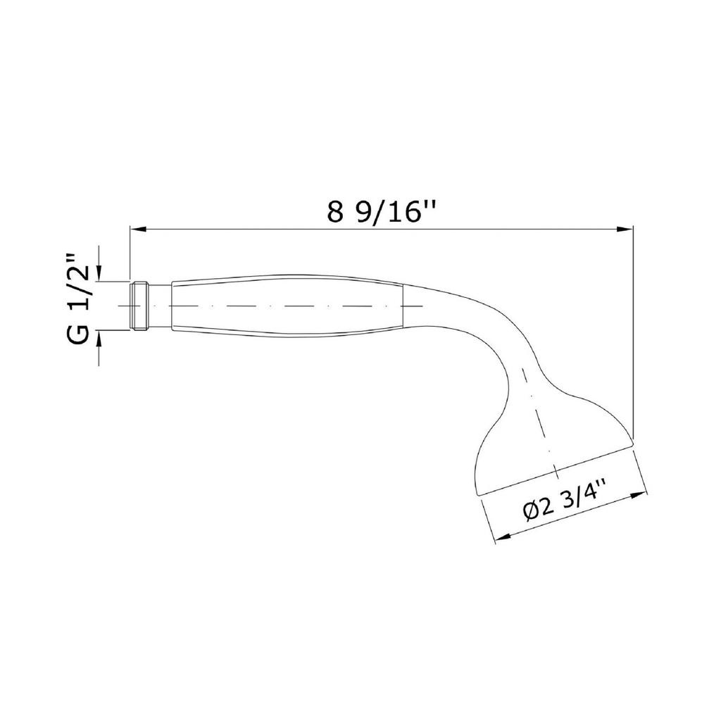 Zucchetti Z94719.1900 Brass Hand Shower Simple Jet Chrome 2