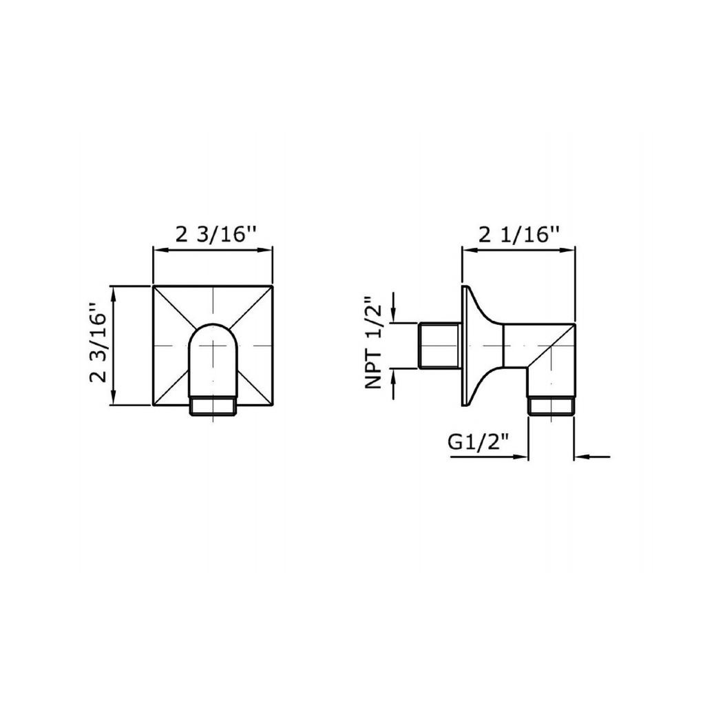 Zucchetti Z93802.1900 Wall Elbow Chrome 2