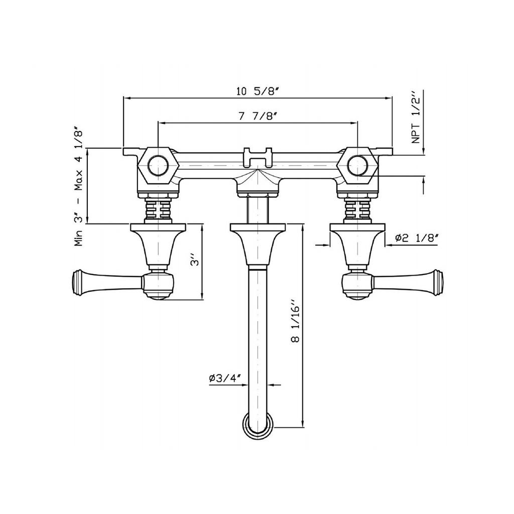 Zucchetti ZAM672.190E Agor Three Hole Built-In Basin Mixer Chrome 2