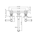 Zucchetti ZAM672.190E Agor Three Hole Built-In Basin Mixer Chrome 2