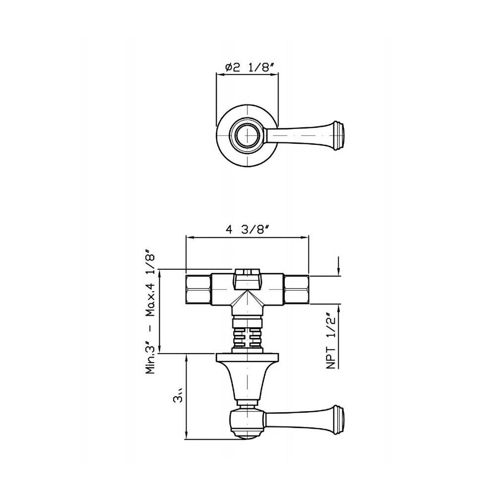 Zucchetti ZAL729.1900 Agor 1/2&quot; Wall Valve Chrome 2