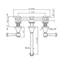 Zucchetti ZAL672.190E Agor Three Hole Built-In Basin Mixer Chrome 2