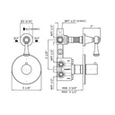 Zucchetti ZAL646.1900 Agor 1/2 Built-In Thermostatic Mixer Chrome 2