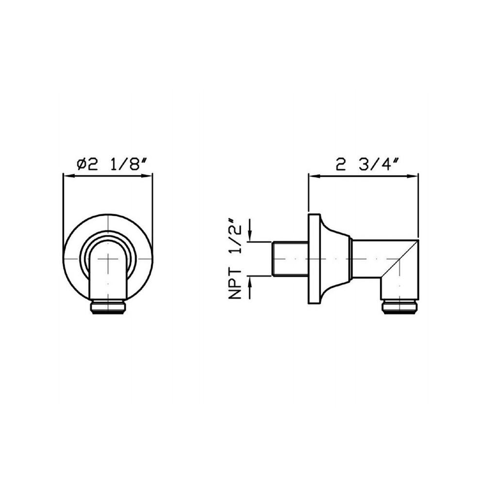 Zucchetti Z93811.1900 Wall Elbow Chrome 2