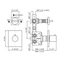 Zucchetti ZA5646.1900 Aguablu 1/2 Built-In Thermostatic Mixer Chrome 2