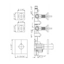 Zucchetti ZA5091.1900 Aguablu Built-In Thermostatic Mixer Two Volume Controls Chrome 2