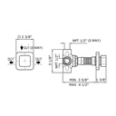 Zucchetti Z94592.1900 Soft 2/3 Way Diverter Without Water On/Off Function Chrome 2