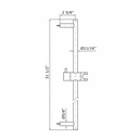 Zucchetti Z95201 Slide Rail With Adjustable Bracket Length 31 1/2 Chrome 2