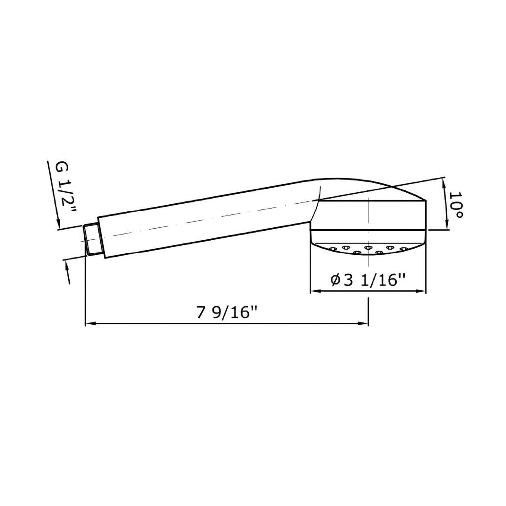 Zucchetti Z94171.1900 Hand Shower Simple Jet Chrome 2