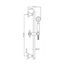 Zucchetti Z93108 Complete Slide Rail With Adjustable Bracket Length 29 5/8&quot; Chrome 2