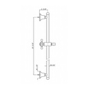 Zucchetti Z93107 Slide Rail With Adjustable Bracket Length 29 5/8&quot; Chrome 2