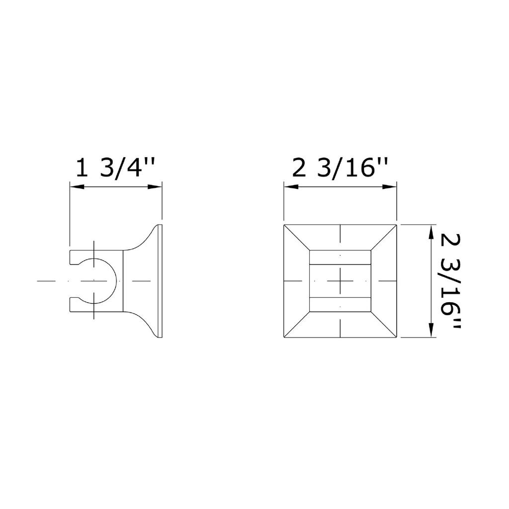 Zucchetti Z93949 Wall Hand Support Chrome 2