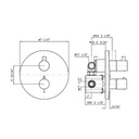 Zucchetti Z94651.1900 1/2&quot; Built-In Thermostatic Mixer Chrome 2