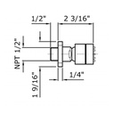 Zucchetti Z92899.1880 Jingle Lateral Shower Head Simple Jet Chrome 2