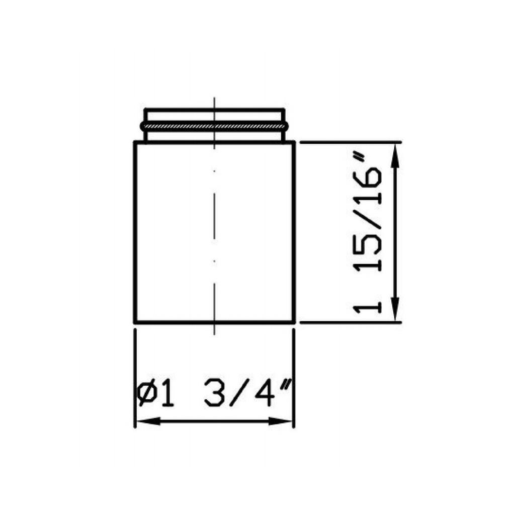 Zucchetti R99531.1880 Pan Extension Kit 1 15/16&quot; For Basin Mixer Chrome 2