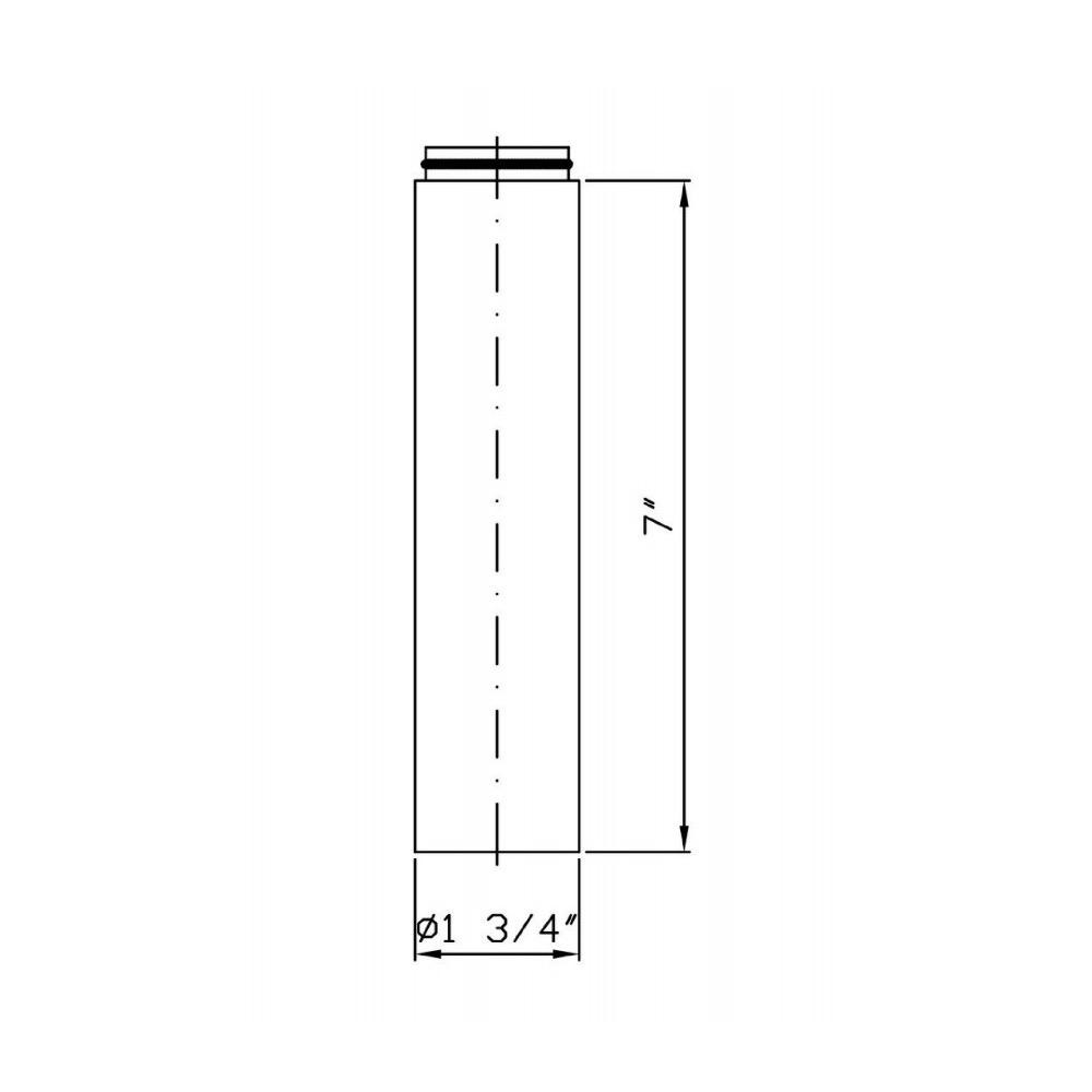 Zucchetti R99625.1880 Pan Extension Kit 7&quot; For Basin Mixer Chrome 2