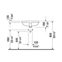 Duravit 030549 Starck 3 Vanity Basin Without Faucet Hole White 3