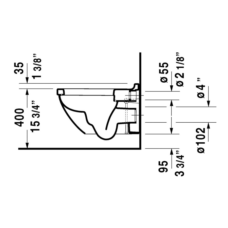 Duravit 222509 Starck 3 Wall Mounted Toilet WonderGliss 3