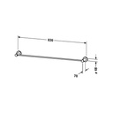 Duravit 009923 D Code Bath Towel Rail Chrome 2