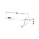 Duravit 009950 Karree Glass Shelf Chrome 2