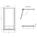 Fleurco M2-2123 Montreal Pivot Door 65 Chrome Rain Drop 2