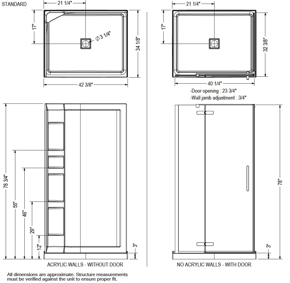 Maax 133302-900-305-000 Link Curve Door R4234 Clear Brushed Nickel