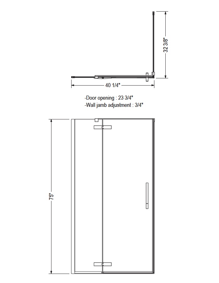 Maax 136330-900-305-000 Link Door R4234 Clear Brushed Nickel