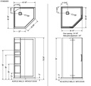 Maax 137281-900-305-000 Link Neo-Angle 4040 Door Clear Brushed Nickel