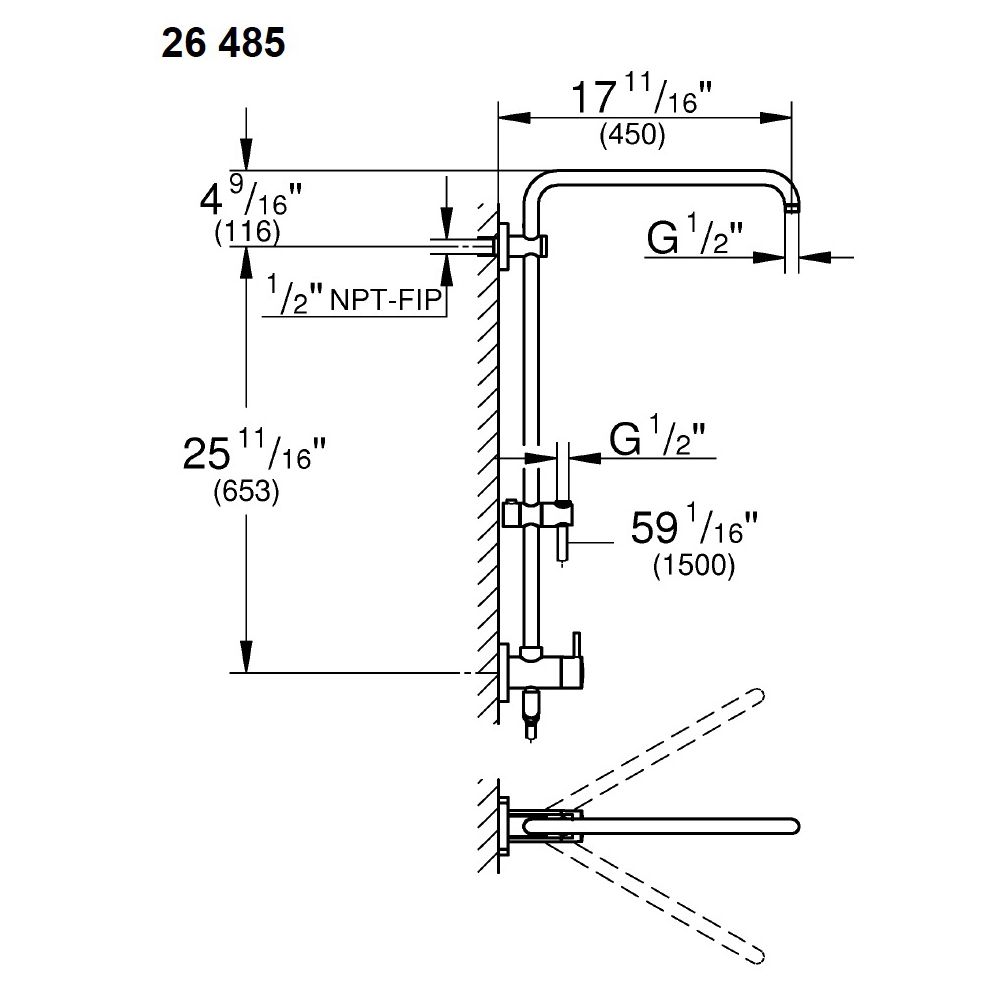 Grohe 26485EN0 Retrofit Shower System Brushed Nickel 2