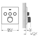 Grohe 29142000 Grohtherm SmartControl Triple Function Thermostatic Trim And Module Chrome 2