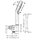 Hansgrohe 04950820 Handshower Set Vario-Jet 1.75 Gpm