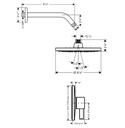 Hansgrohe 04952000 Pressure Balance Shower Set 2.5 Gpm