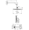 Hansgrohe 04956670 Pressure Balance Tub/Shower Set 1.75 Gpm