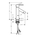 Hansgrohe 10003251 Single-Hole Faucet 100 0.5 Gpm