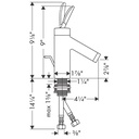 Hansgrohe 10010251 Single-Hole Faucet 70 With Pop-Up Drain 1.2 Gpm