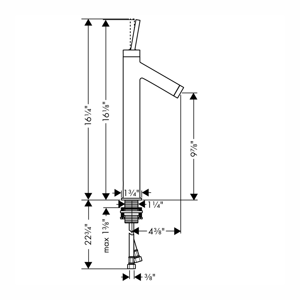 Hansgrohe 10129251 Single-Hole Faucet 250 1.2 Gpm